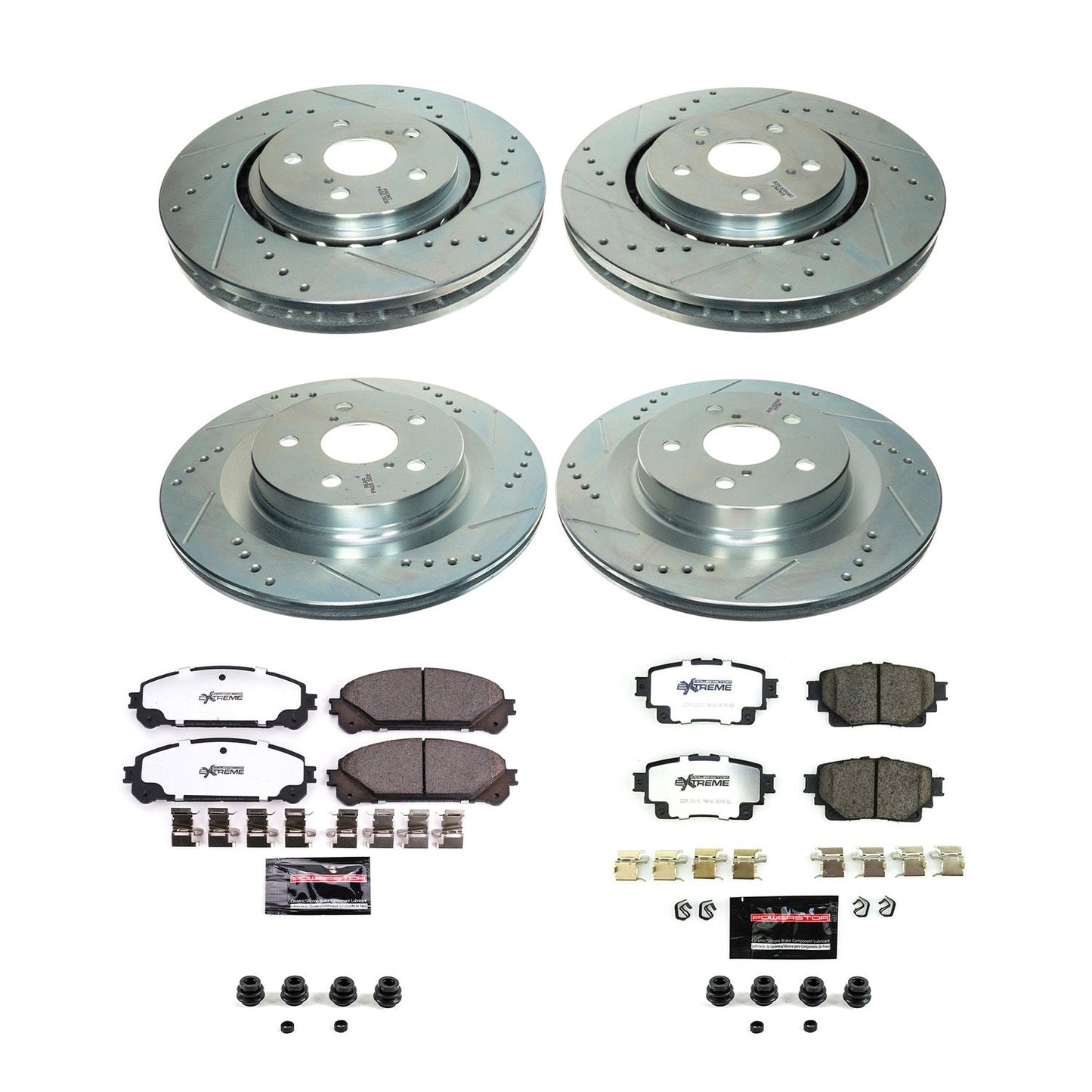 PowerStop Front and Rear Z36 Truck & Tow Brake Kit | Toyota Sienna (2021–2022) (K8736-36)