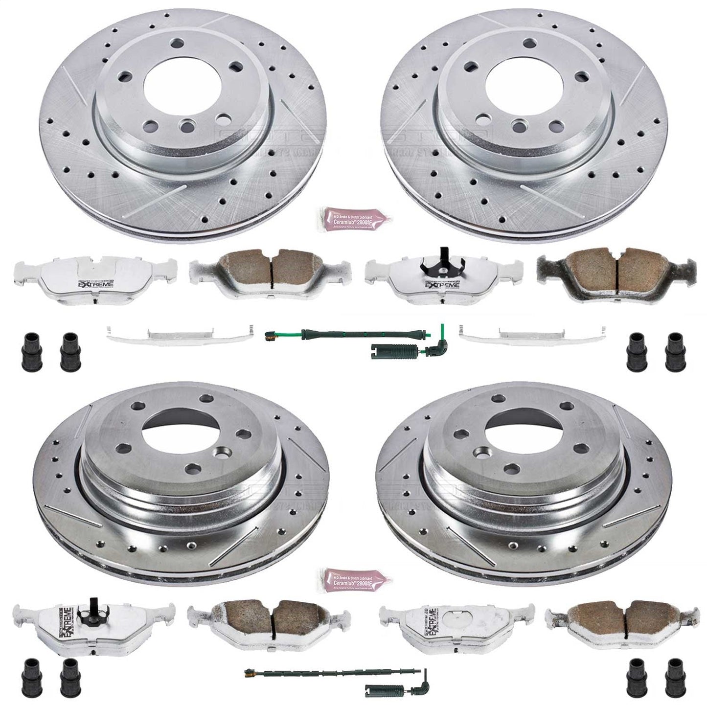 PowerStop Front & Rear Z26 Street Warrior Brake Kit | BMW 325xi (2001–2005) (K874-26)