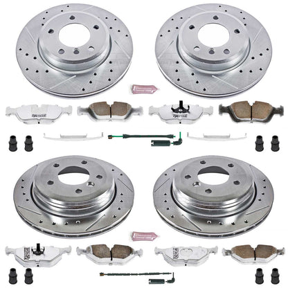 PowerStop Front & Rear Z26 Street Warrior Brake Kit | BMW 325xi (2001–2005) (K874-26)