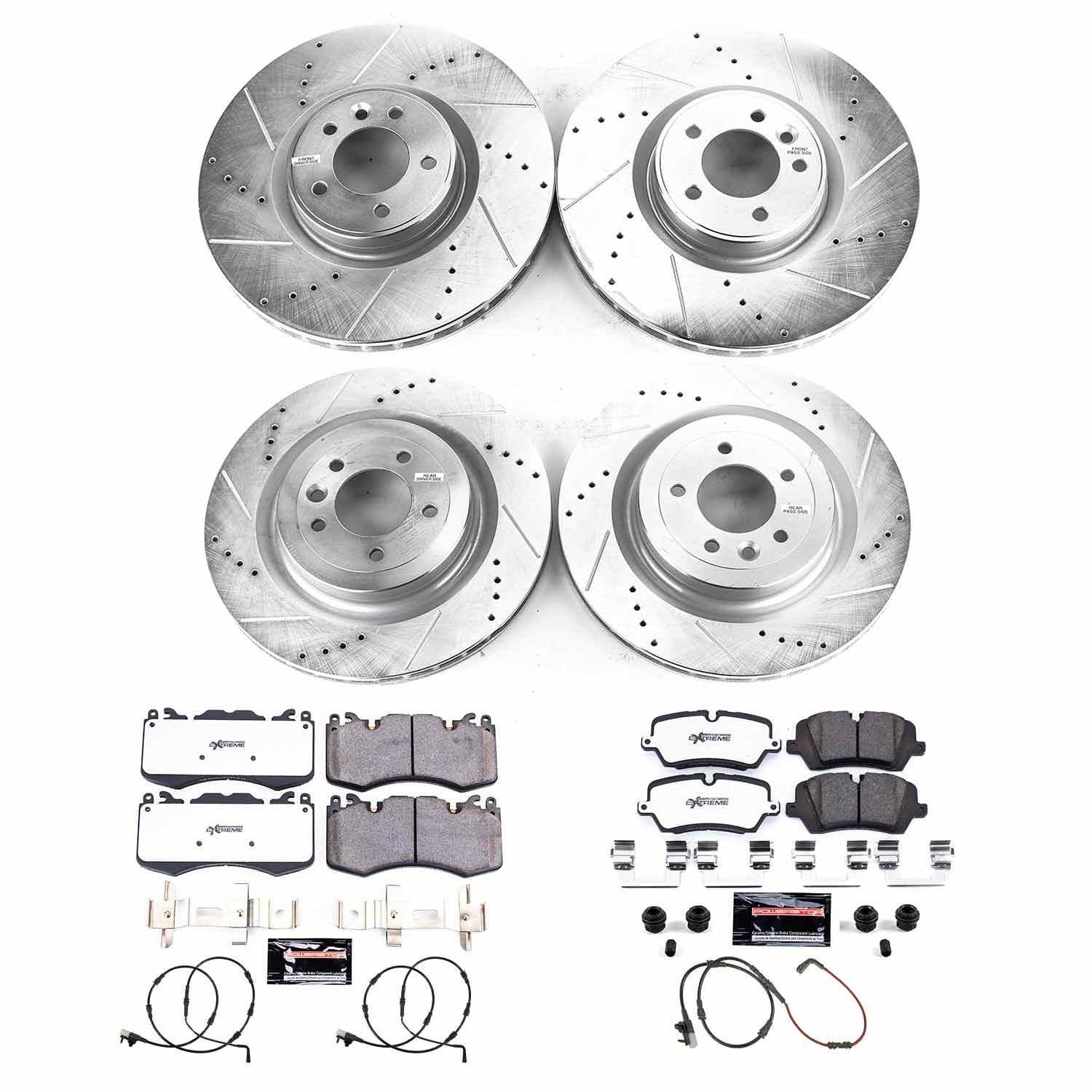PowerStop Front and Rear Z36 Truck & Tow Brake Kit | Land Rover Range Rover (2019–2022) (K8789-36)