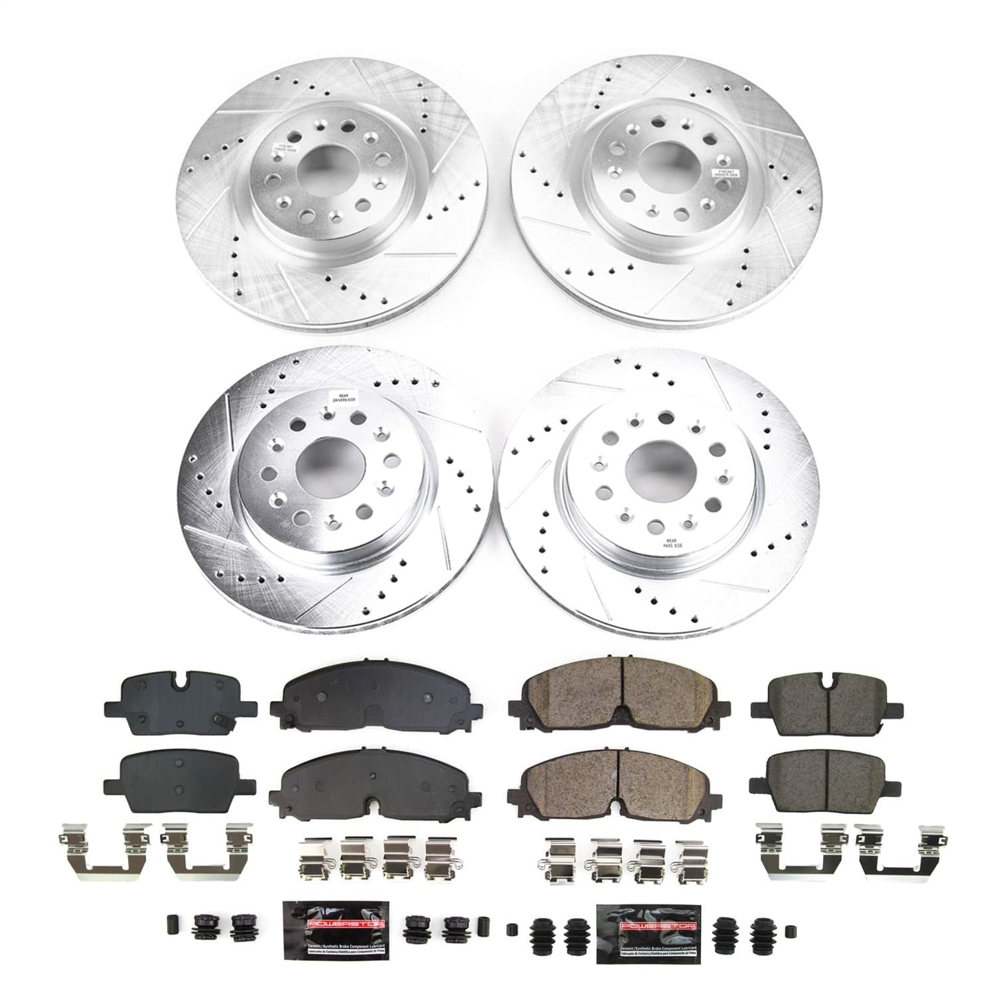 PowerStop Front and Rear Z23 Evolution Brake Kit | Cadillac XT6 (2021–2022) (K8796)