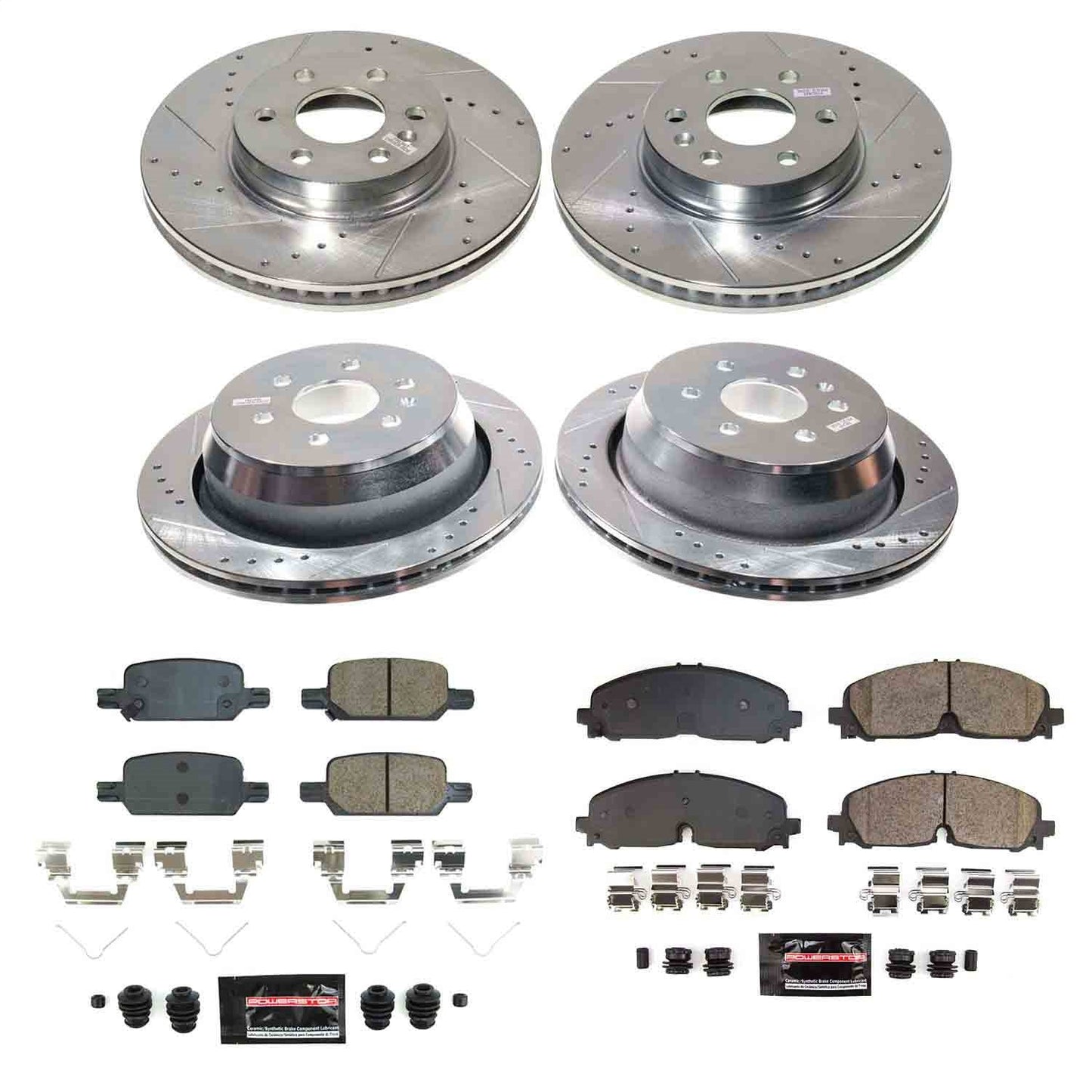 PowerStop Front and Rear Z23 Evolution Brake Kit | Chevrolet Colorado (2021–2022) (K8797)
