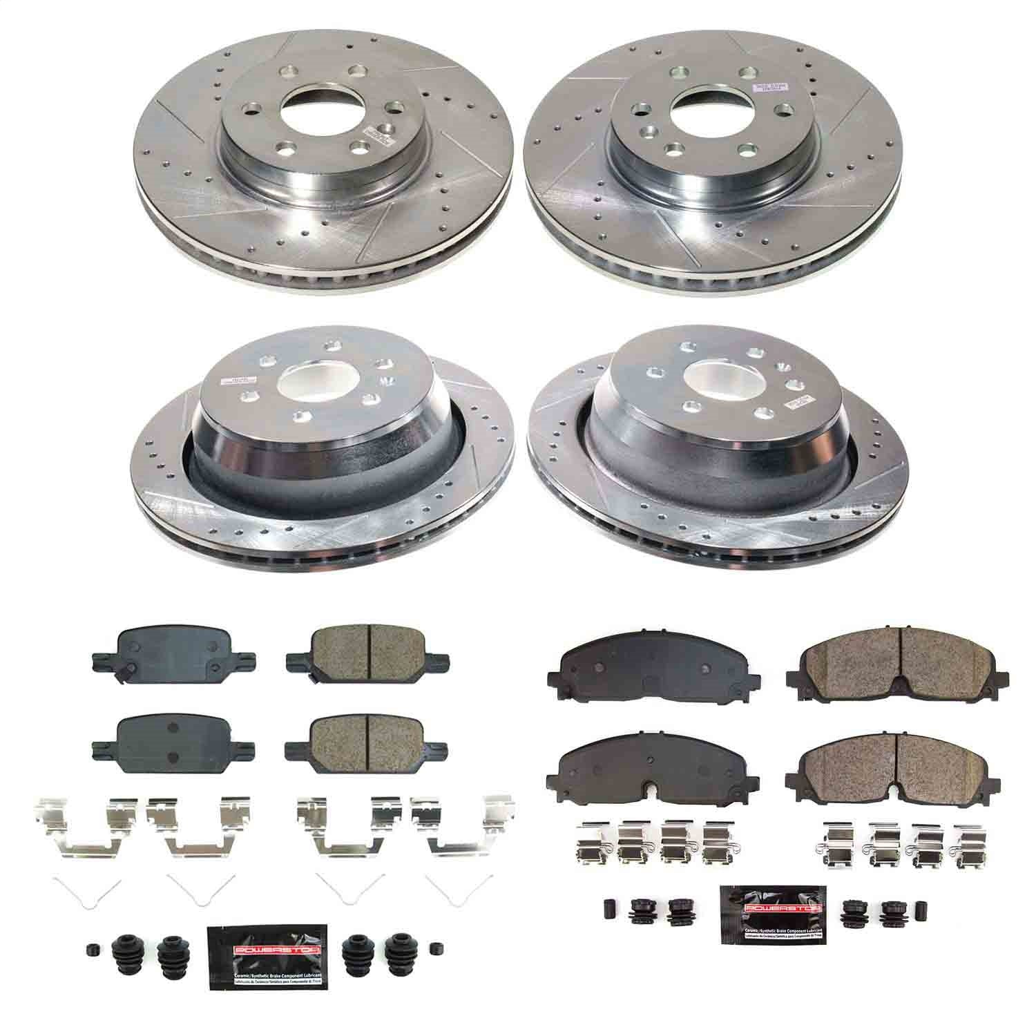 PowerStop Front and Rear Z23 Evolution Brake Kit | Chevrolet Colorado (2021–2022) (K8797)
