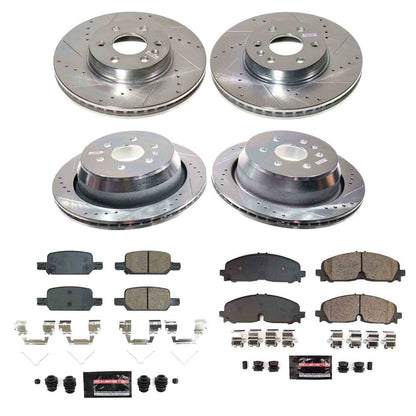 PowerStop Front and Rear Z23 Evolution Brake Kit | Chevrolet Colorado (2021–2022) (K8797)