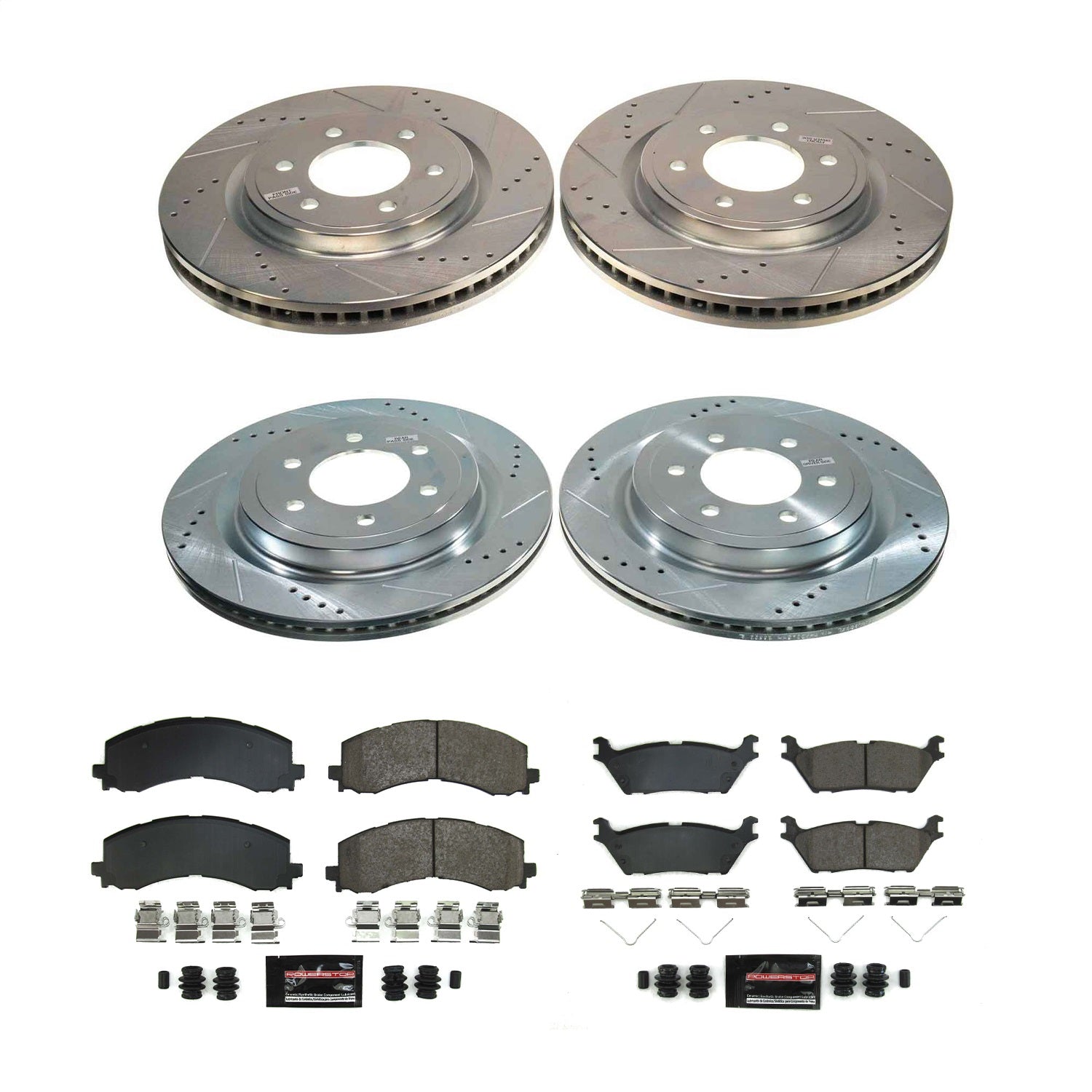 PowerStop Front and Rear Z23 Evolution Brake Kit | Ford F-150 (2021–2022) (K8804)