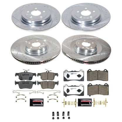 PowerStop Front and Rear Z26 Street Brake Kit | Ford Mustang Mach-E (2021–2023) (K8805-26)
