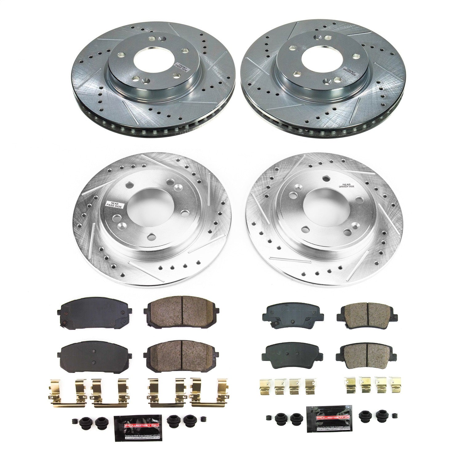 PowerStop Front & Rear Z23 Evolution Brake Kit | Hyundai Elantra (2021–2022) (K8808)