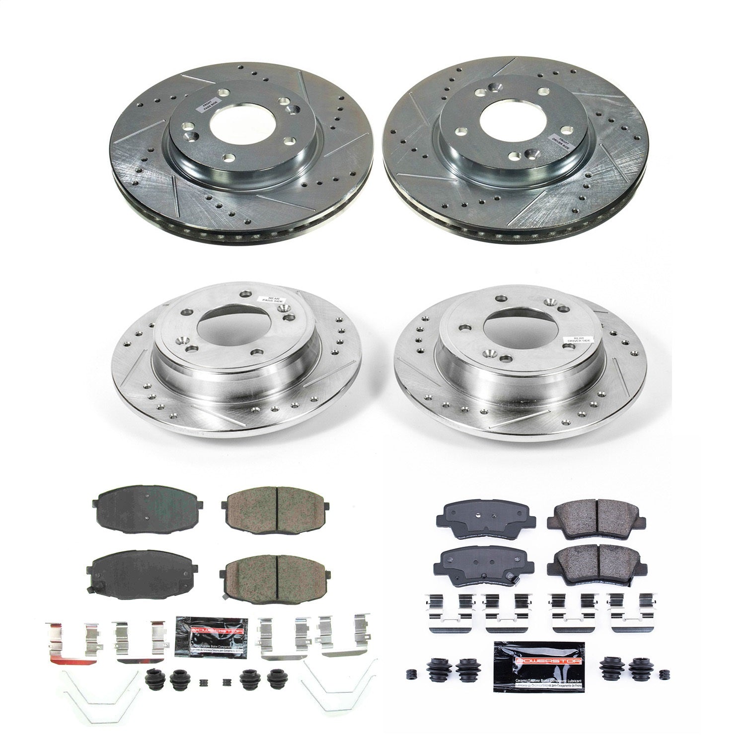 PowerStop Front & Rear Z23 Evolution Brake Kit | Kia Forte 2019–2021 (K8810)