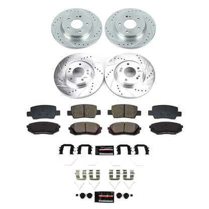 PowerStop Front and Rear Z23 Evolution Brake Kit | Kia Seltos (2021) (K8811)