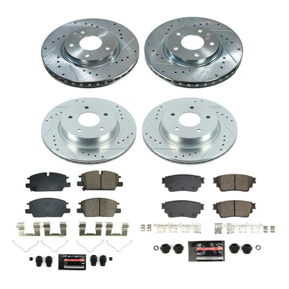 PowerStop Evolution Brake Kit | Nissan Rogue 2021 Front and Rear (K8816)
