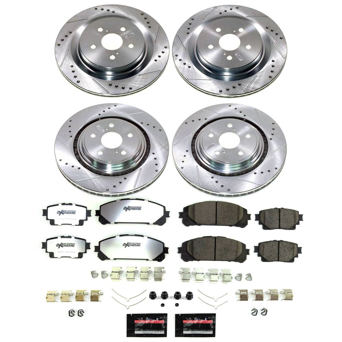 PowerStop Front and Rear Z36 Truck & Tow Brake Kit | Toyota Highlander 2020–2022 (K8817-36)