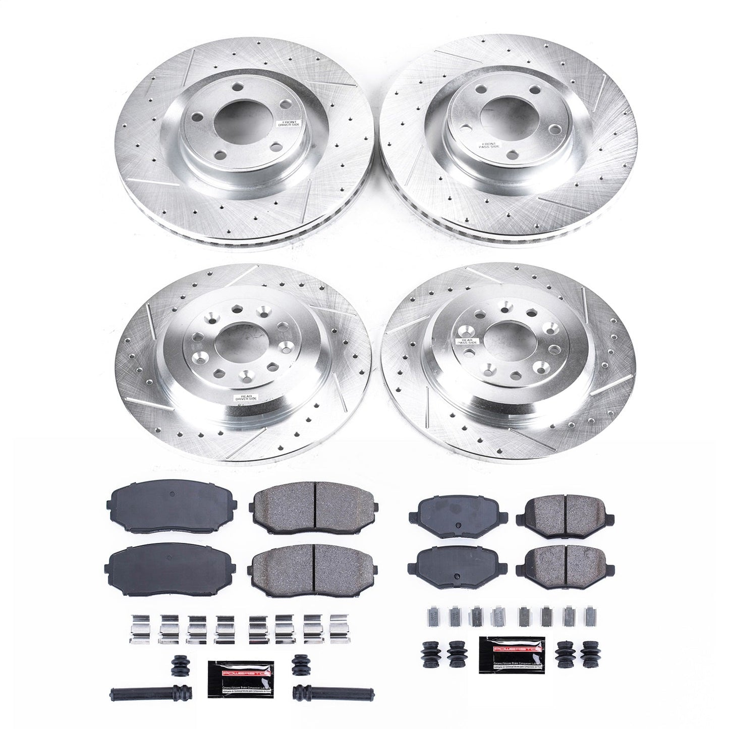 PowerStop Front & Rear Z23 Evolution Brake Kit | Ford Edge (2013–2014) (K8847)