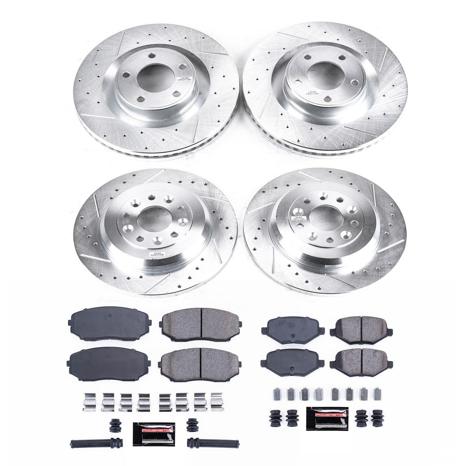 PowerStop Front & Rear Z23 Evolution Brake Kit | Ford Edge (2013–2014) (K8847)