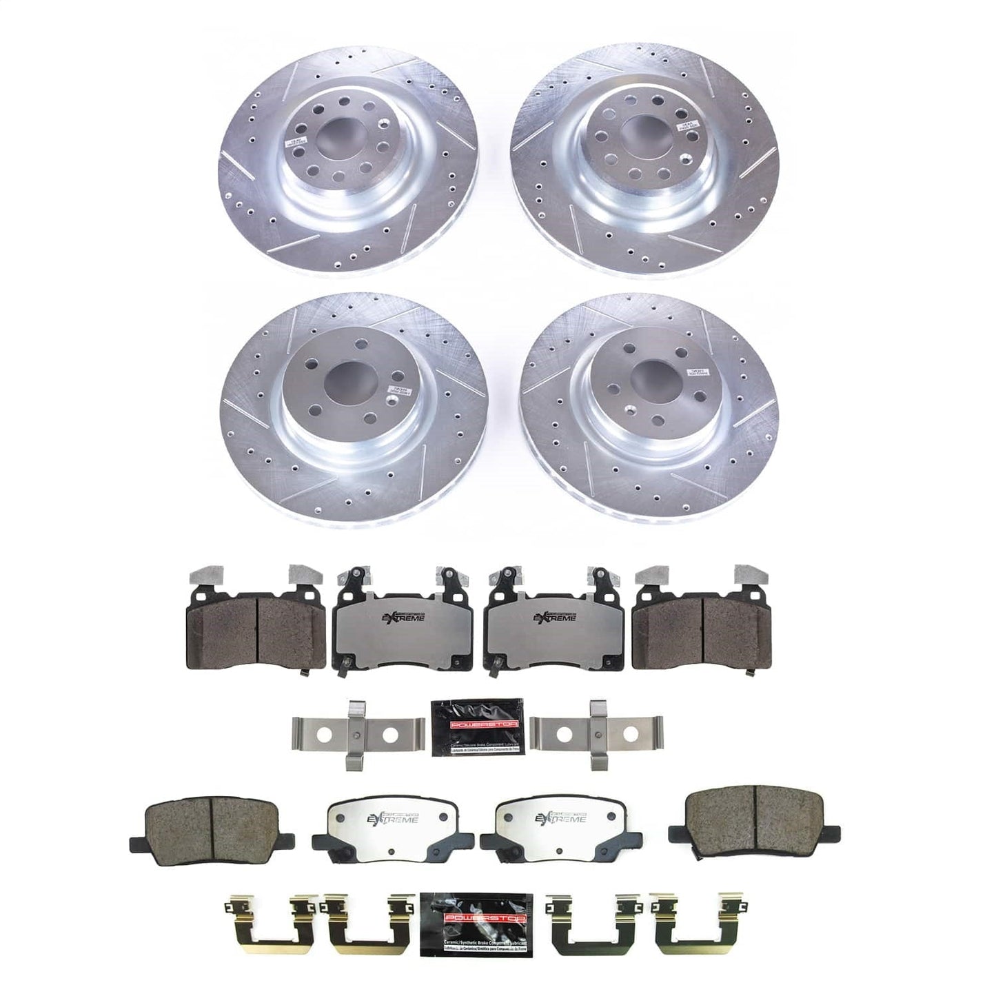 PowerStop Front and Rear Z26 Street Brake Kit | Tesla X 2017–2021 (K8858-26)