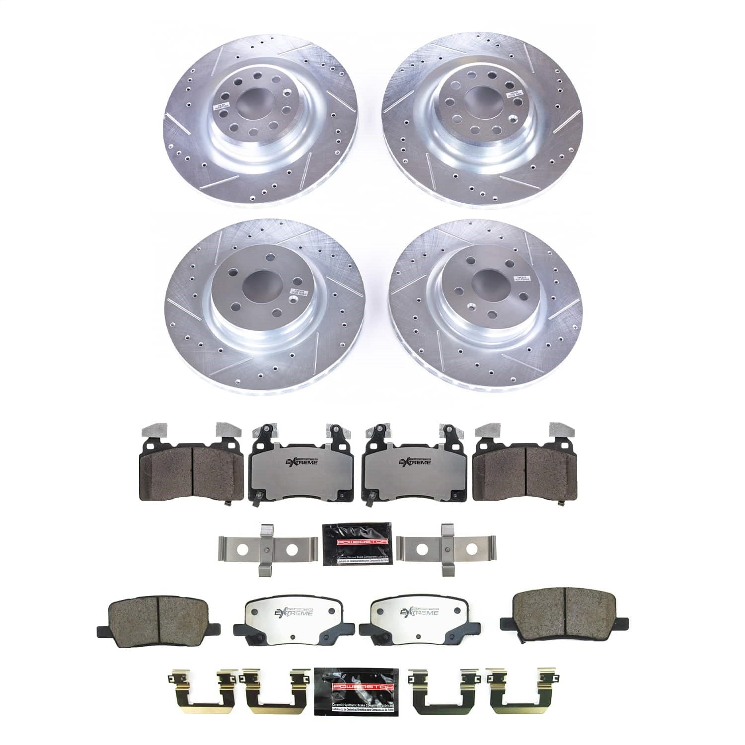 PowerStop Front and Rear Z26 Street Brake Kit | Tesla X 2017–2021 (K8858-26)