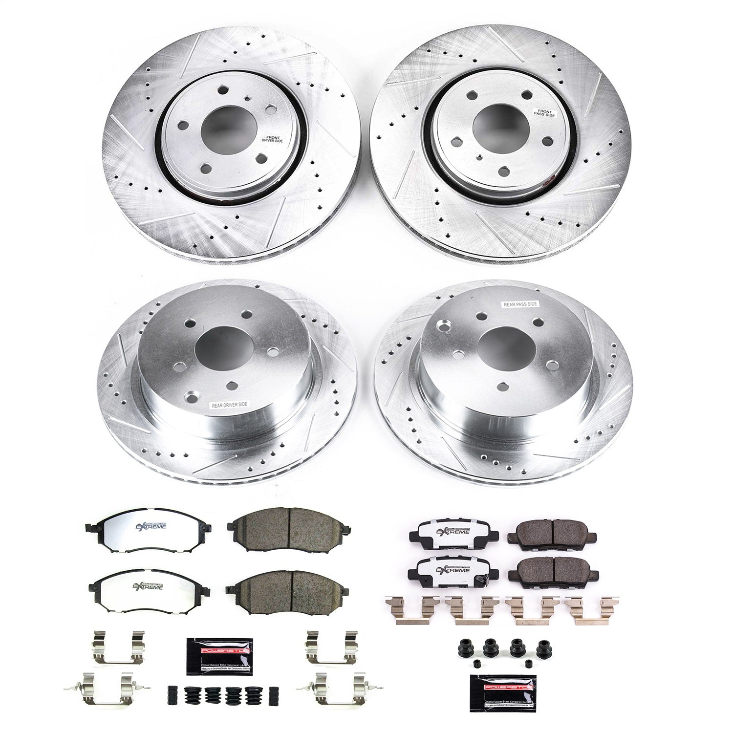 PowerStop Front and Rear Z26 Street Brake Kit | Infiniti FX35 2010–2012 (K8878-26)