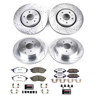 PowerStop Front and Rear Z26 Street Brake Kit | Infiniti FX35 2010–2012 (K8878-26)
