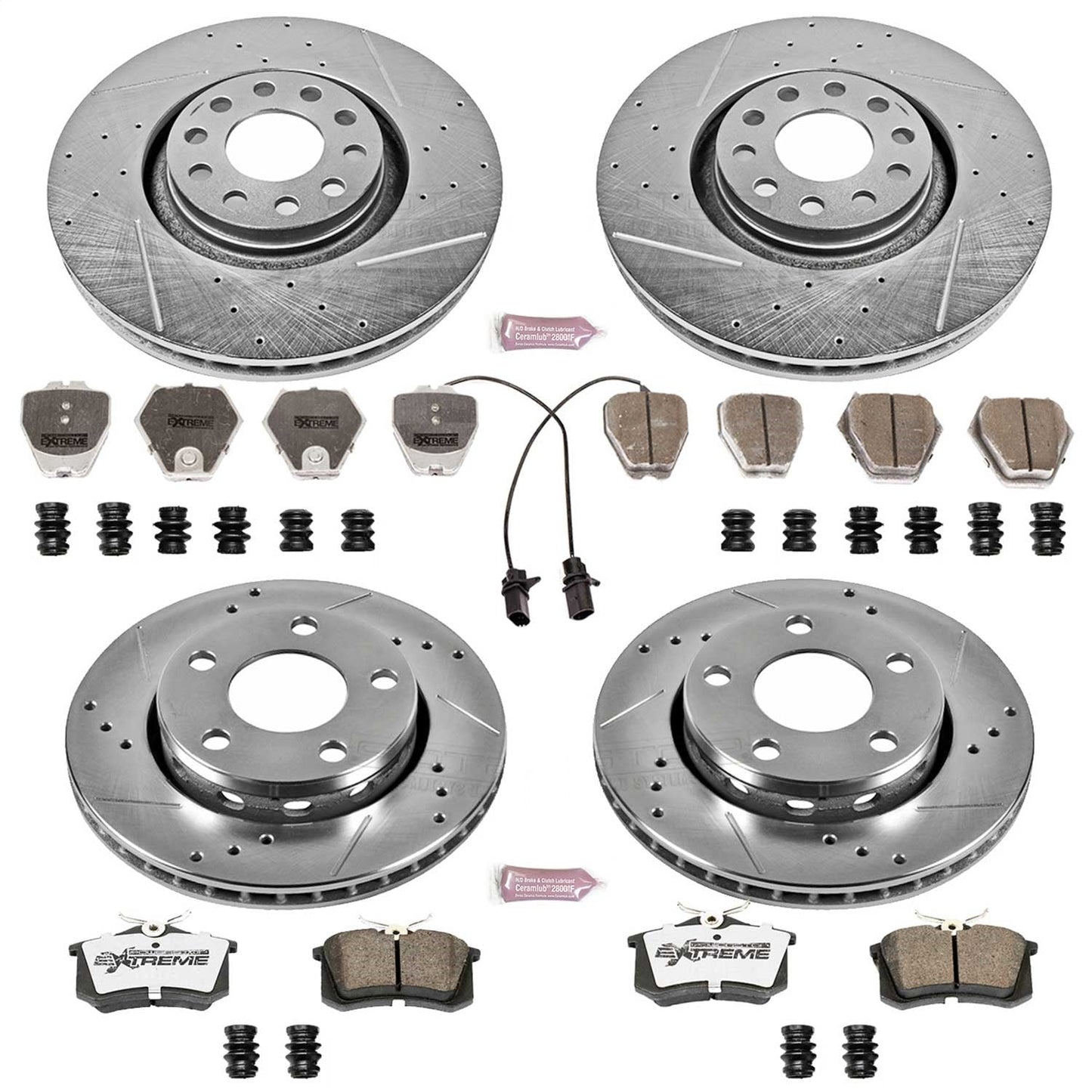 PowerStop Front & Rear Z26 Street Warrior Brake Kit | Audi S4 (2000–2002) (K888-26)