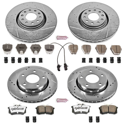 PowerStop Front & Rear Z26 Street Warrior Brake Kit | Audi S4 (2000–2002) (K888-26)
