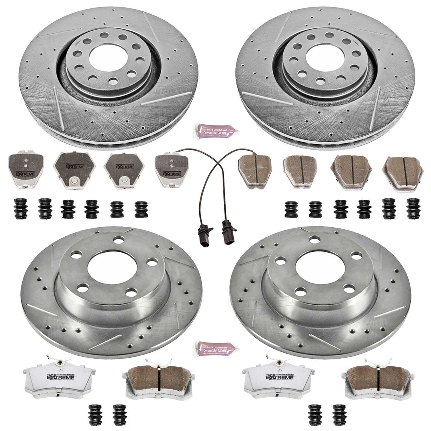 PowerStop Front & Rear Z26 Street Warrior Brake Kit | Audi Allroad Quattro (2001–2005) (K889-26)
