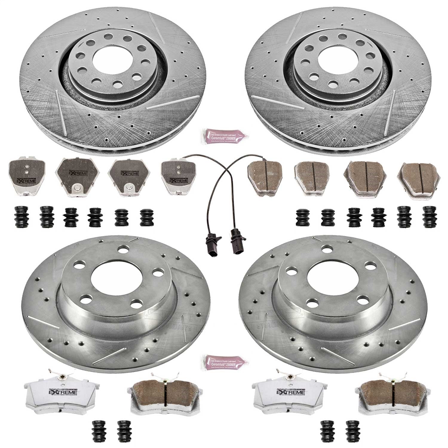 PowerStop Front & Rear Z26 Street Warrior Brake Kit | Audi Allroad Quattro (2001–2005) (K889-26)