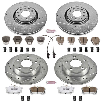PowerStop Front & Rear Z26 Street Warrior Brake Kit | Audi Allroad Quattro (2001–2005) (K889-26)