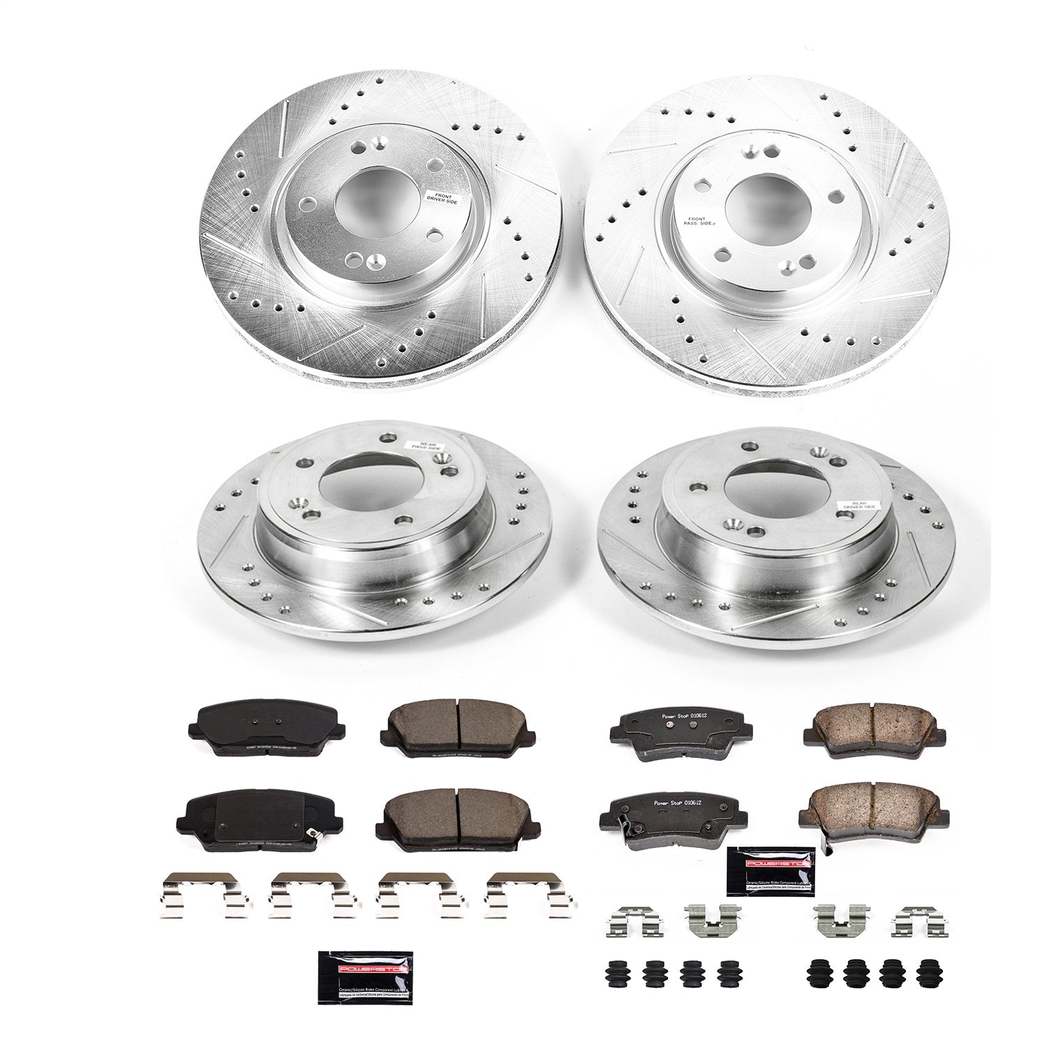 PowerStop Front & Rear Z23 Evolution Brake Kit | Hyundai Veloster (2016) (K8890)