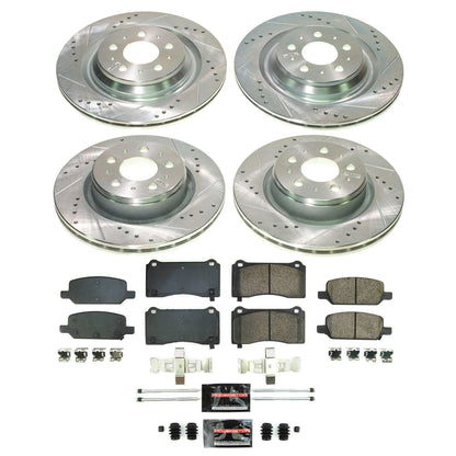PowerStop Front and Rear Z23 Evolution Brake Kit | Tesla 3 (2017–2021) (K8904)