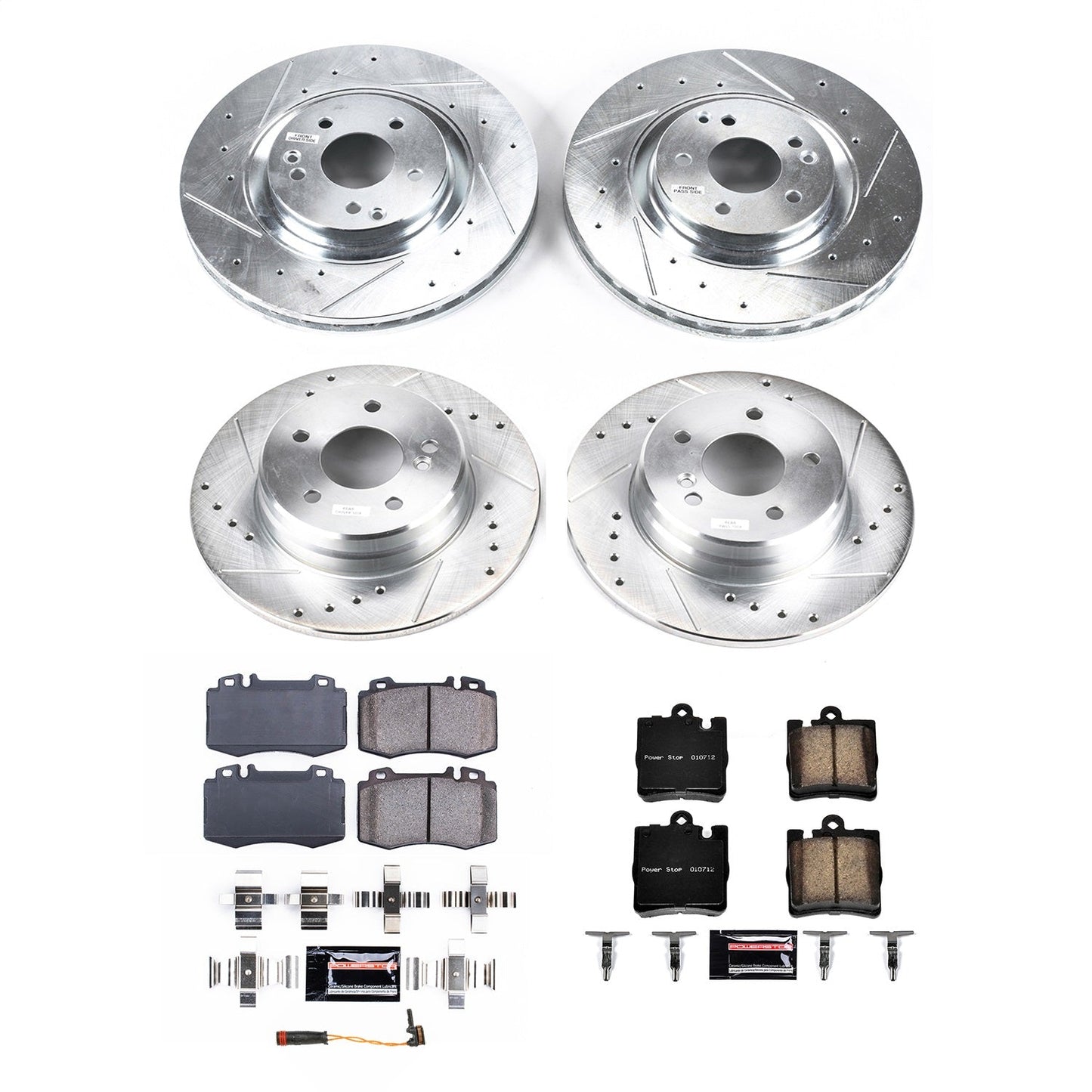 PowerStop Front & Rear Z23 Evolution Brake Kit | Mercedes-Benz SLK350 (2005–2006) (K8913)