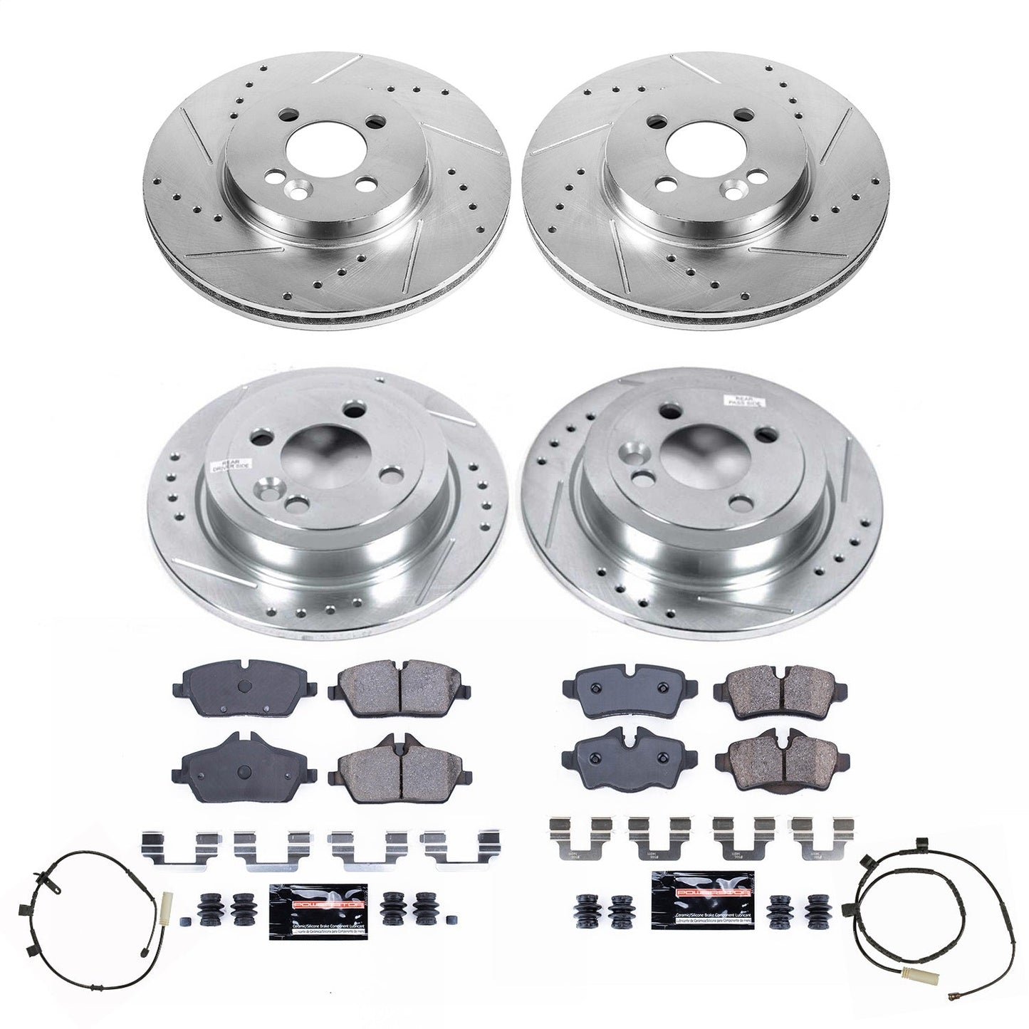 PowerStop Front & Rear Z23 Evolution Brake Kit | Mini Cooper (2011) (K8915)