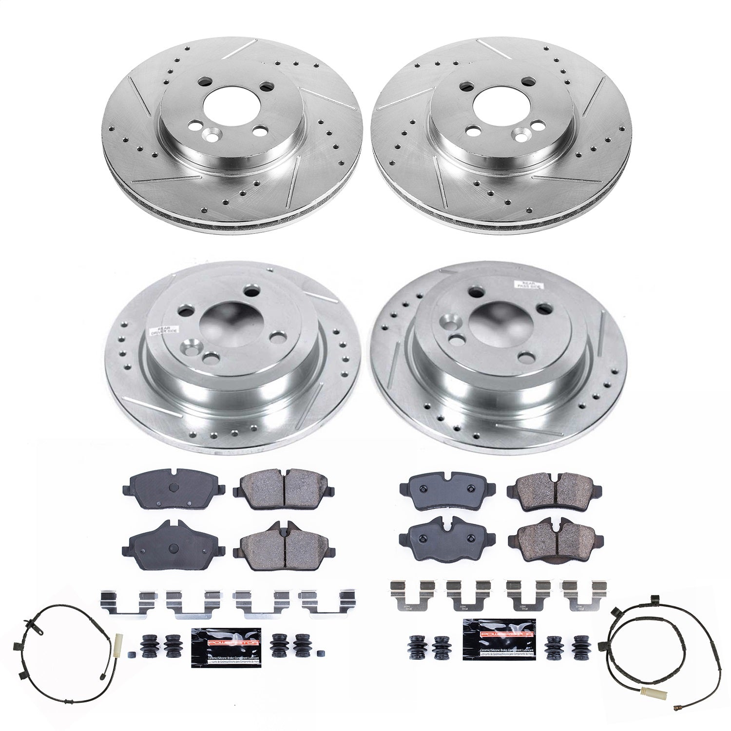 PowerStop Front & Rear Z23 Evolution Brake Kit | Mini Cooper (2011) (K8915)