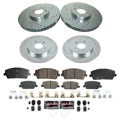 PowerStop Front and Rear Z23 Evolution Brake Kit | Kia Telluride 2020–2022 (K8918)