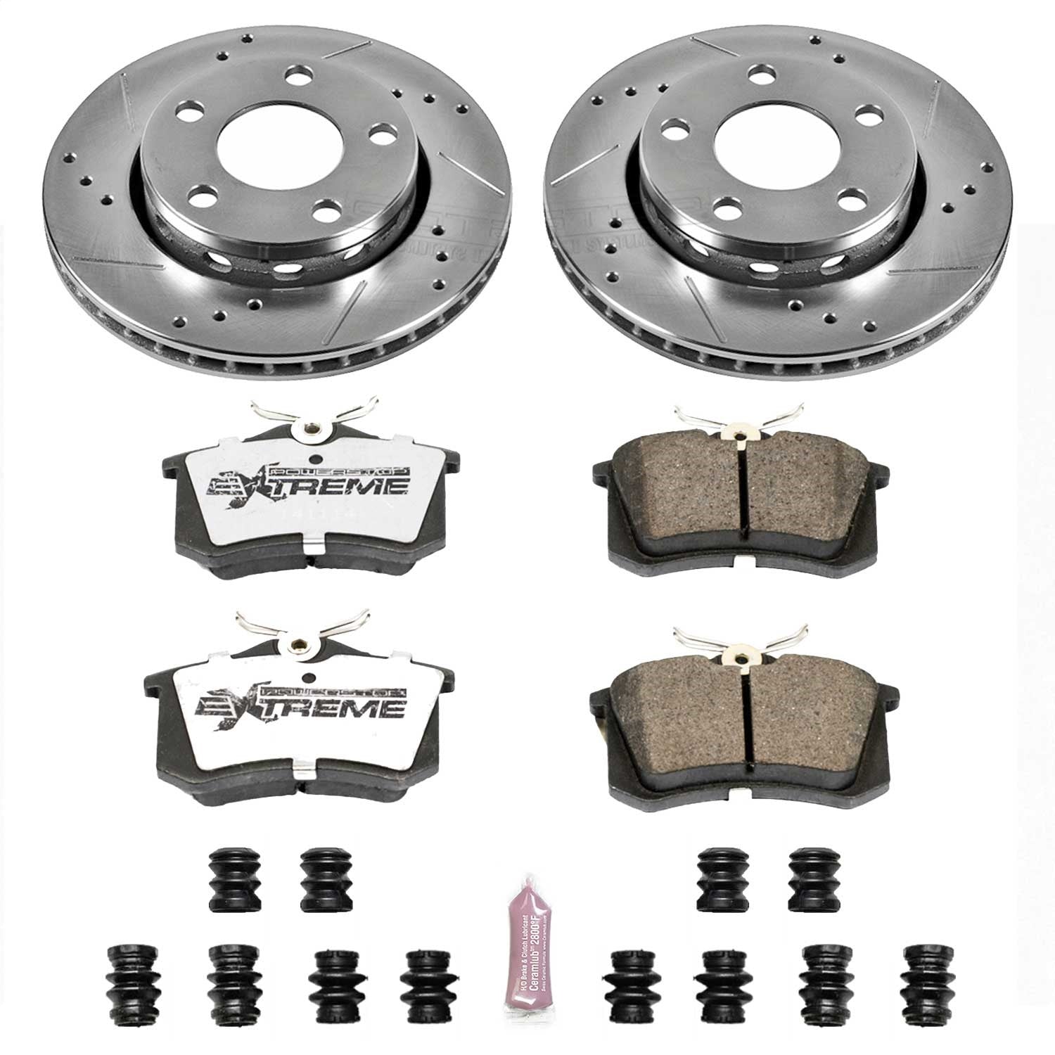 PowerStop Rear Z26 Street Warrior Brake Kit | Audi S4 (2000–2002) (K894-26)
