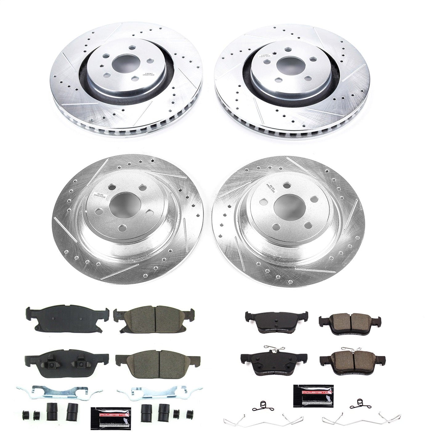 PowerStop Front & Rear Z23 Evolution Brake Kit | Ford Edge (2021–2022) (K8957)