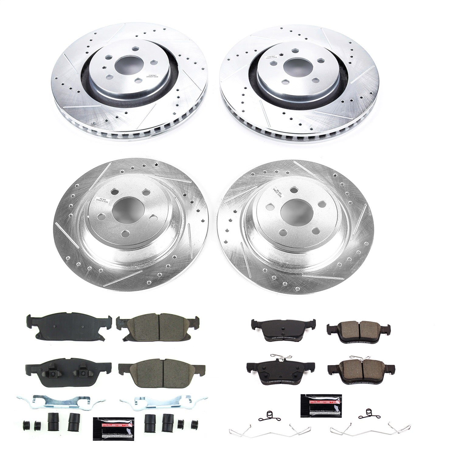 PowerStop Front & Rear Z23 Evolution Brake Kit | Ford Edge (2021–2022) (K8957)