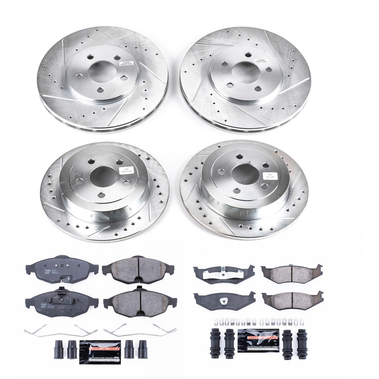 PowerStop Front & Rear Z23 Evolution Brake Kit | Dodge Stratus (2001–2006) (K8969)