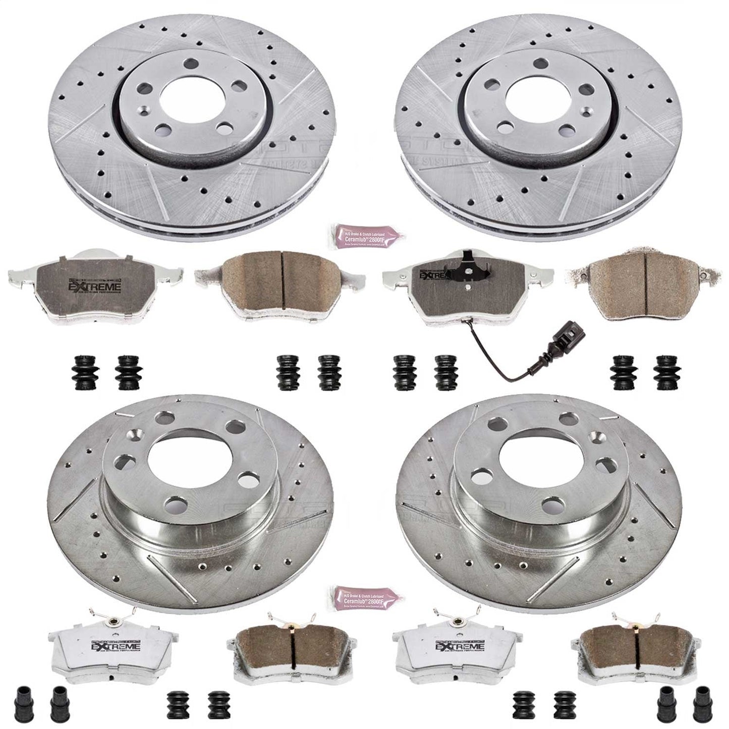 PowerStop Front & Rear Z26 Street Warrior Brake Kit | Volkswagen Beetle (1999–2010) (K899-26)
