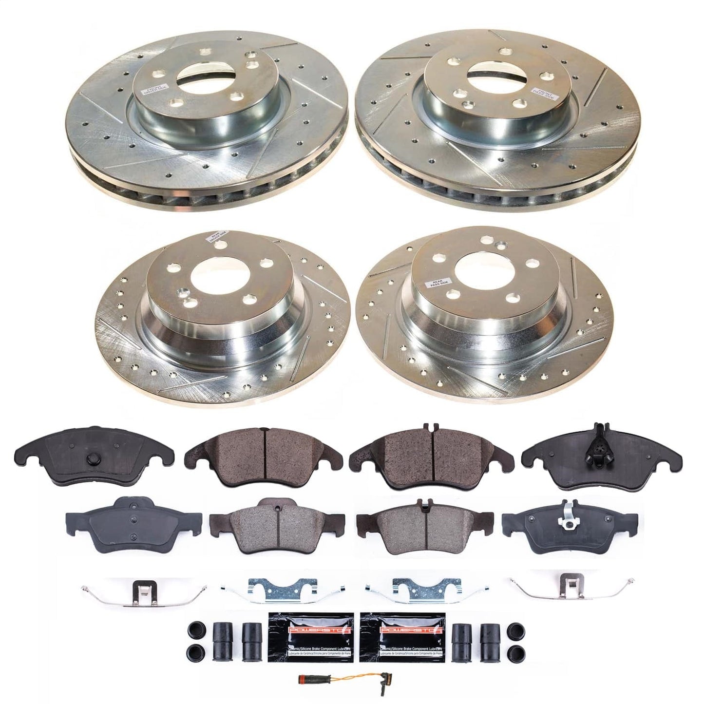 PowerStop Front and Rear Z23 Evolution Brake Kit | Mercedes-Benz E250 (2014–2016) (K9038)