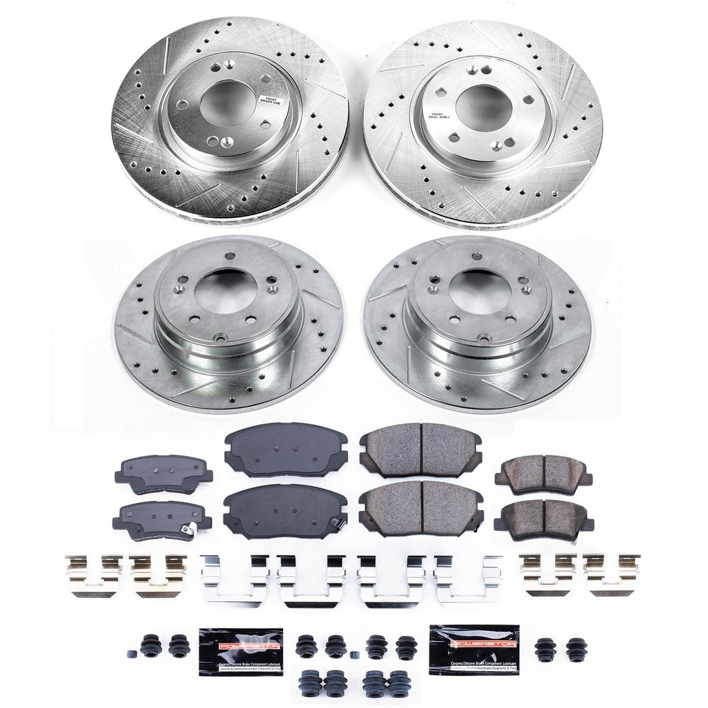 PowerStop Front and Rear Z23 Evolution Brake Kit | Hyundai Sonata (2009–2010) (K9061)