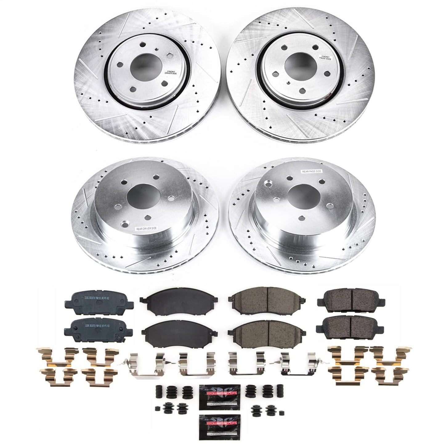 PowerStop Front and Rear Z23 Evolution Brake Kit | Infiniti FX35 (2009) (K9135)