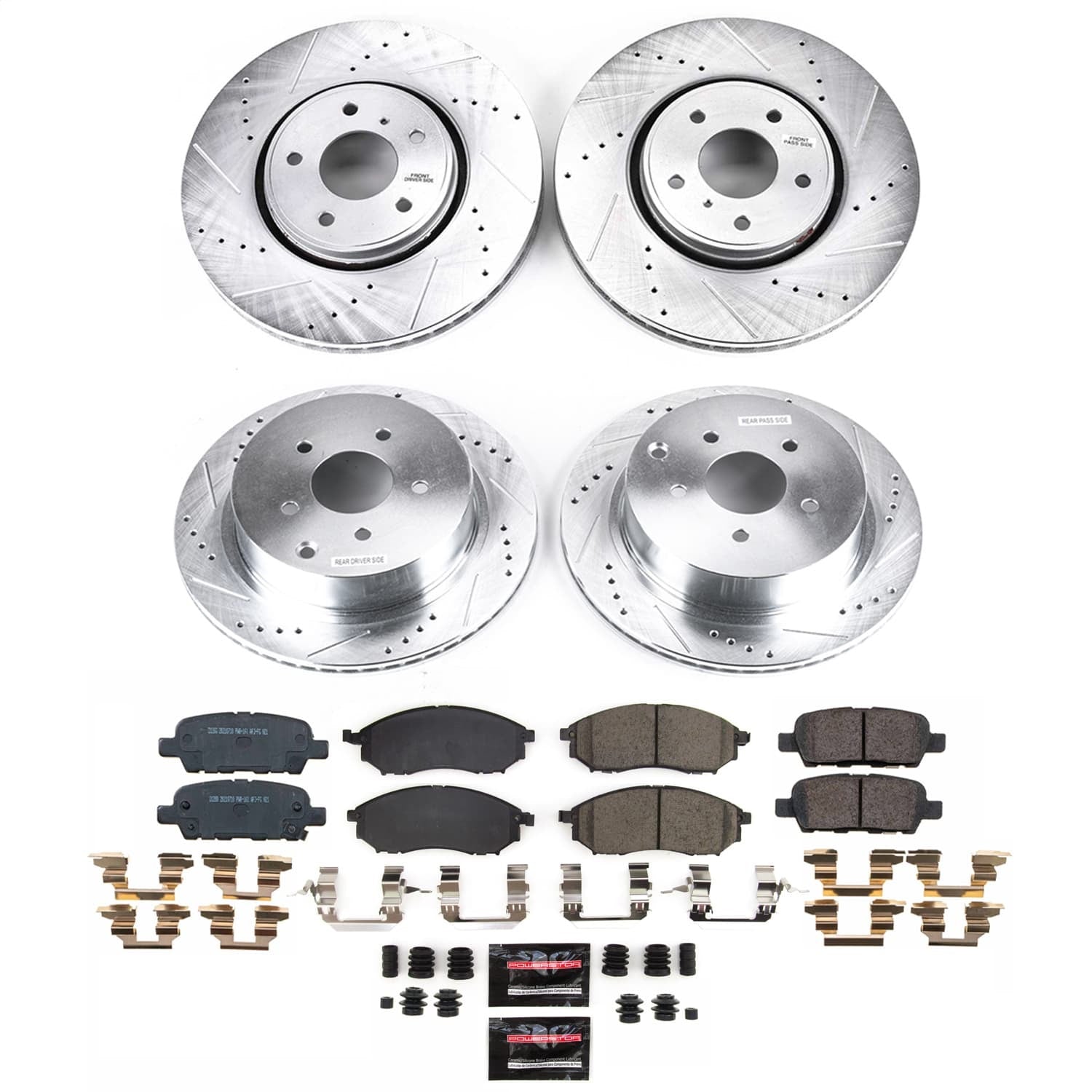 PowerStop Front and Rear Z23 Evolution Brake Kit | Infiniti FX35 (2009) (K9135)