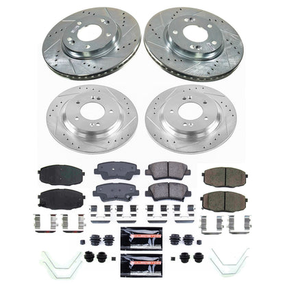 PowerStop Front and Rear Z23 Evolution Brake Kit | Kia Forte (2022) (K9140)