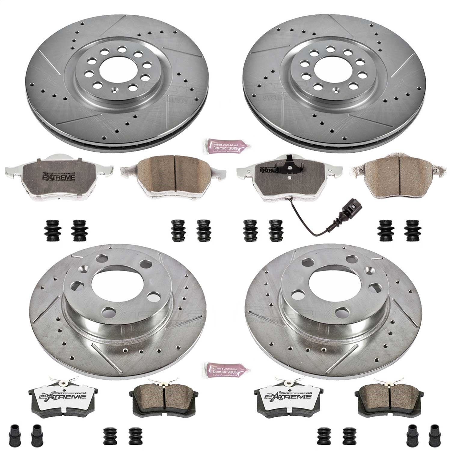 PowerStop Front & Rear Z26 Street Warrior Brake Kit | Audi TT (1999–2006) (K915-26)