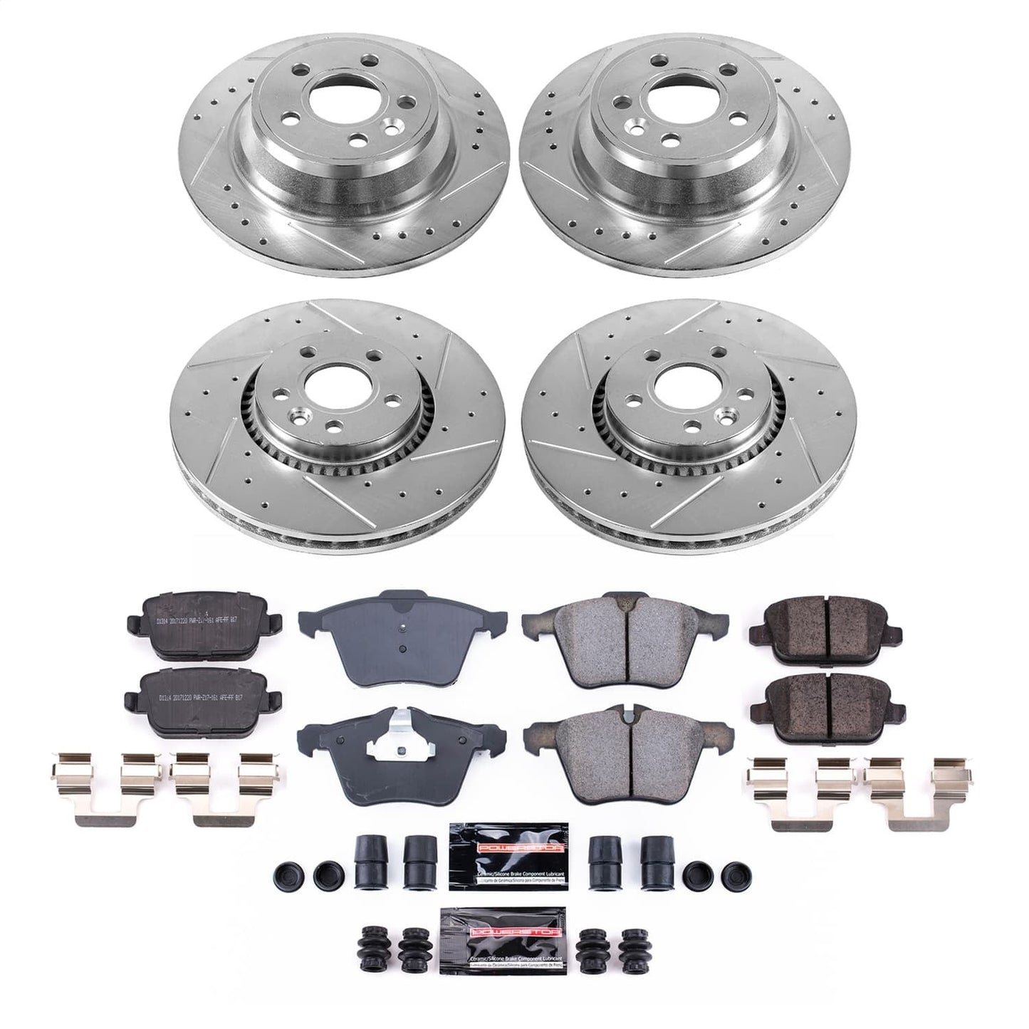 PowerStop Front and Rear Z23 Evolution Brake Kit | Volvo S80 (2007–2008) (K9157)