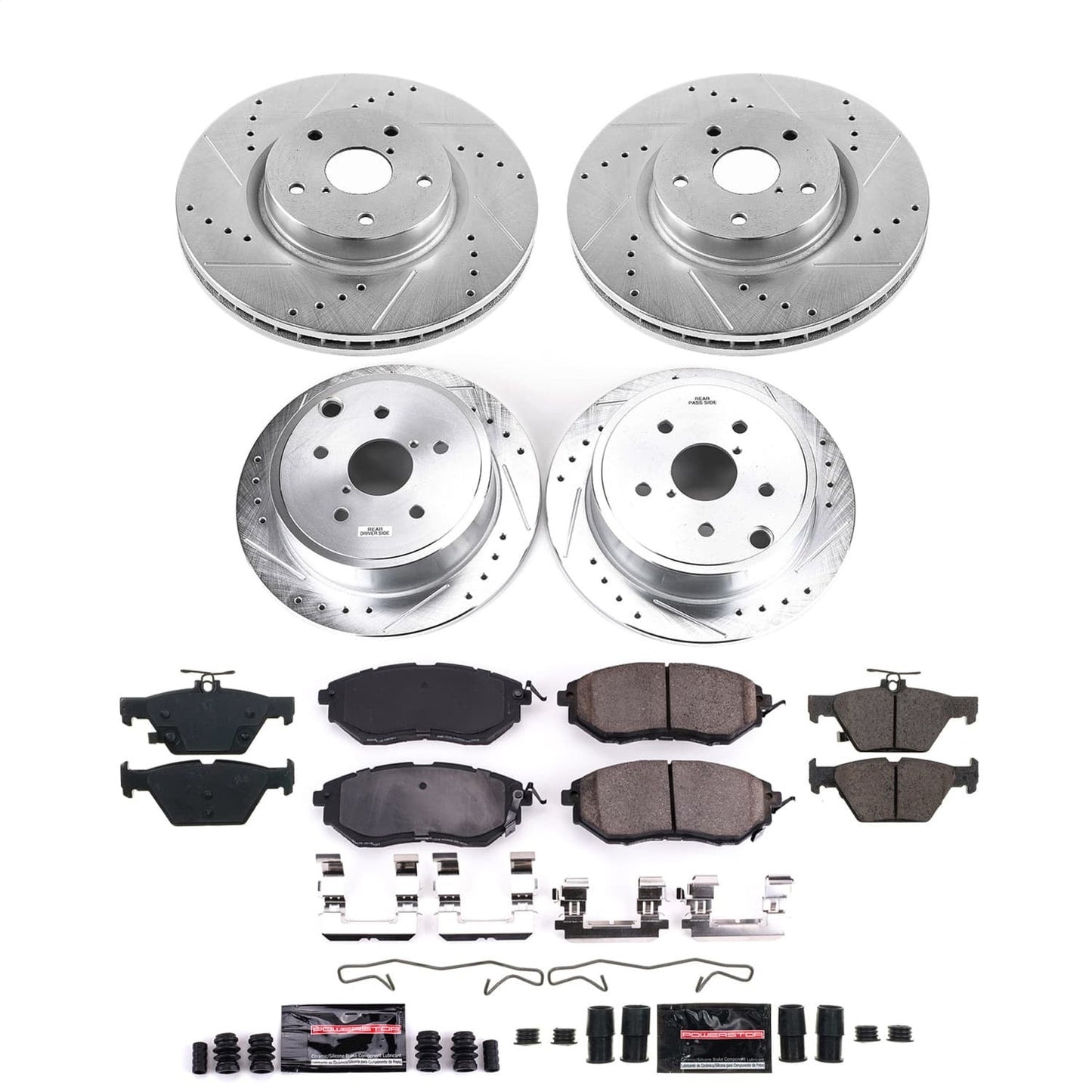 PowerStop Front and Rear Z23 Evolution Brake Kit | Subaru WRX (2021) (K9166)
