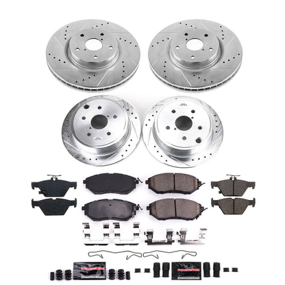 PowerStop Front and Rear Z23 Evolution Brake Kit | Subaru WRX (2021) (K9166)