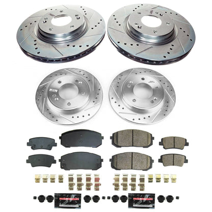 PowerStop Front and Rear Z23 Evolution Brake Kit | Hyundai Elantra 2021–2023 (K9170)