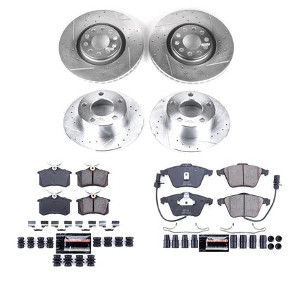 PowerStop Front and Rear Z23 Evolution Brake Kit | Audi A6 (2002–2004) (K9175)
