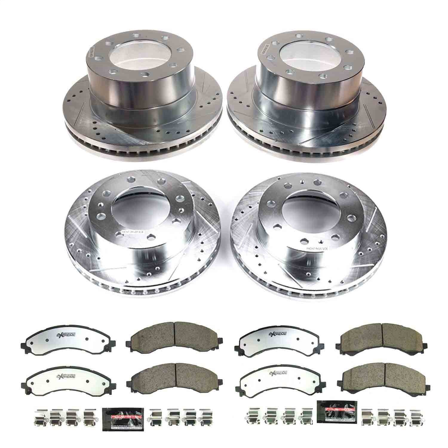 PowerStop Front and Rear Z36 Truck & Tow Brake Kit | Chevrolet Express 3500 (2021–2023) (K9190-36)