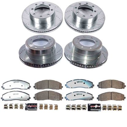 PowerStop Front and Rear Z36 Truck & Tow Brake Kit | Ford F-250 Super Duty (2023–2024) (K9224-36)